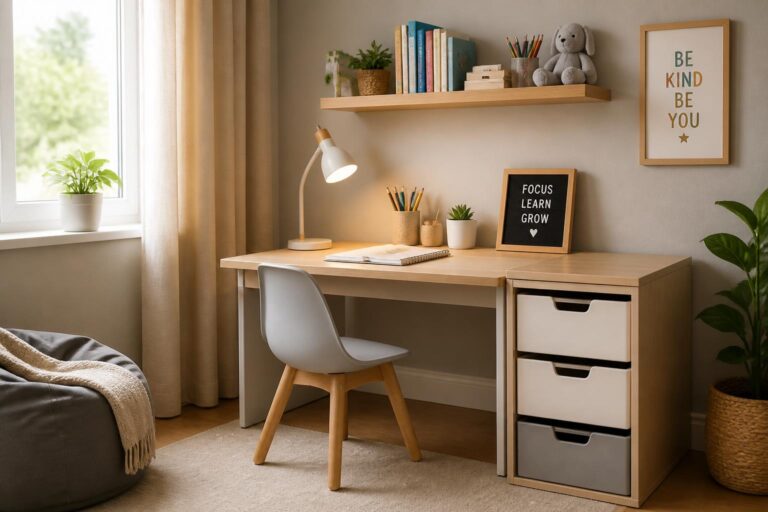 Coin bureau pour devoirs : calme, autonomie, petits espaces